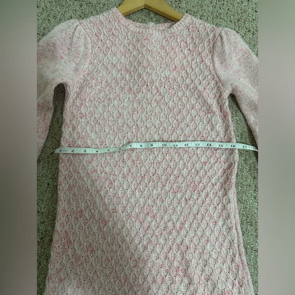 JANIE AND JACK PUFF SLEEVE MARLED SWEATER DRESS - Picture 6 of 7